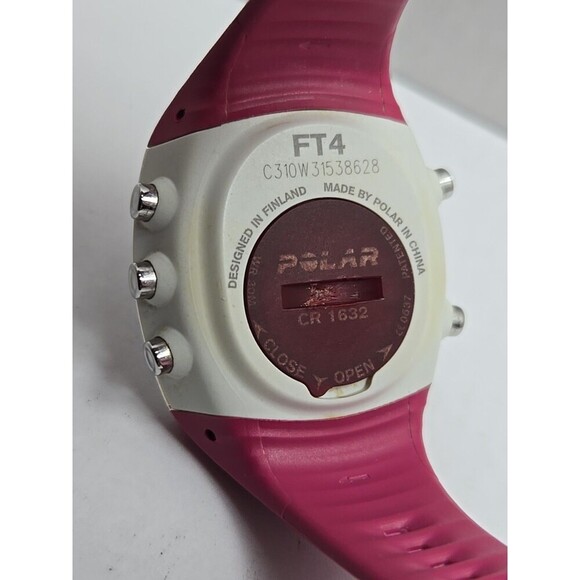 Polar FT4 Pink White Heart Rate Monitor Watch Tested Working New Battery - Picture 9 of 10